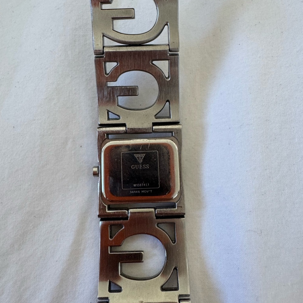 Guess Women's Silver Watch with Crystal Accents - Picture 7 of 8